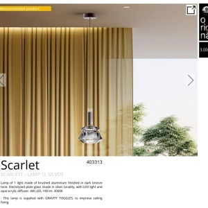 Pendul LED modern design decorativ Scarlet 1L silver 238659 universul-luminii.ro