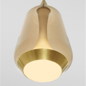 Pendul LED modern, Metal, Sticla, Champaign, ALISH 245149 universul-luminii.ro