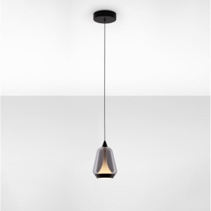 Pendul LED modern, Metal, Sticla, Fumuriu, ALISH 168419 universul-luminii.ro