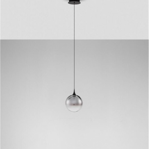 Pendul LED modern, Metal, Sticla, Fumuriu, ORENDA 168529 universul-luminii.ro