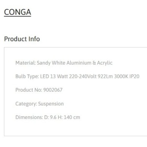 Pendul LED stil minimalist CONGA alb - Img 2