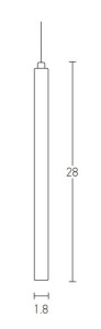 Pendul LED tubular design modern minimalist PENDANT alb 151869 universul-luminii.ro