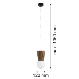Pendul lemn stil scandinav VOLANTE 8952 - Img 8
