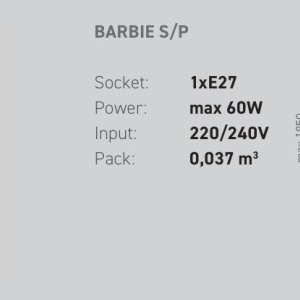 Pendul, Lustra din aluminiu BARBIE alb, negru, alama sau cupru 226059 universul-luminii.ro