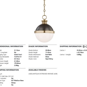 Pendul LUX design clasic LATHAM small - Img 6