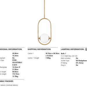 Pendul LUX design modern EVERLEY SMALL 124949 universul-luminii.ro