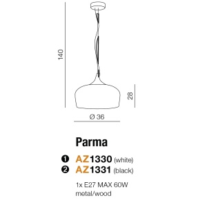 Pendul modern design nordic Parma negru 69439 universul-luminii.ro