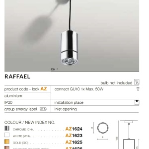 Pendul modern design tip spot RAFFAEL alb - Img 4