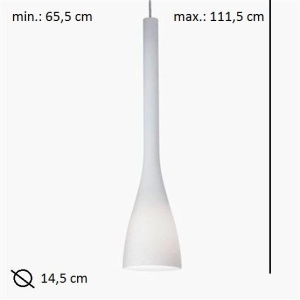 Pendul modern diametru 14,5 cm FLUT SP1 BIG bianco 035666 42479 universul-luminii.ro