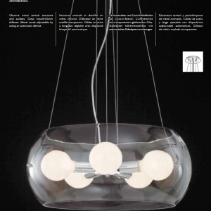 Pendul modern diametru 48,5cm AUDI-10 SP5 TRASPARENTE 016863 - Img 3