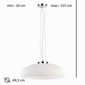 Pendul modern diametru 50cm ARIA SP1 D50 BIANCO 059679 45479 universul-luminii.ro