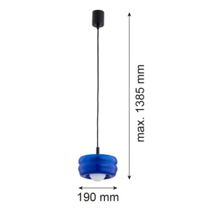 Pendul modern, Living, Hol, Scara, Sticla, Cobalt, TEVO 169079 universul-luminii.ro