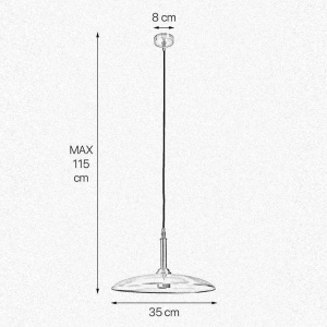 Pendul realizat manual din alama Elio 35cm - Img 4