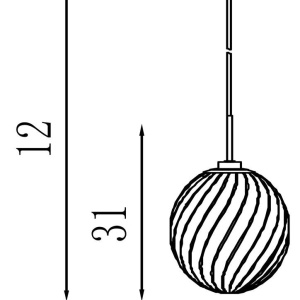 Pendul sticla transparenta Whirl 621379 universul-luminii.ro
