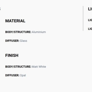 Pendul stil minimalist MINE GLASS SPACE alb 1L - Img 5