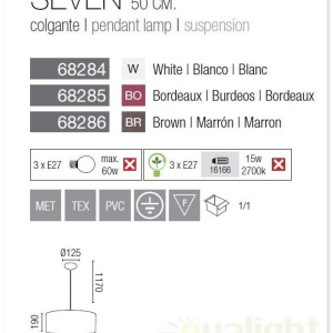 Pendul textil diametru 50cm Seven 68284 48589 universul-luminii.ro