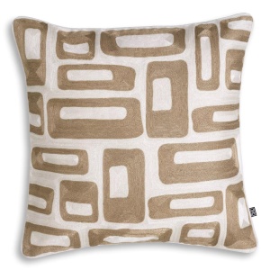 Perna decorativa design LUX Cerva 50x50cm, bej/ alb