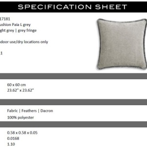 Perna design lux Paia gri L 60x60cm - Img 4