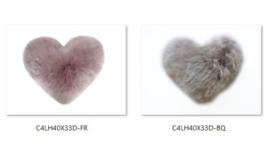 Perna din blana de oaie LW Noua Zeelanda, LW Heart Double Sided 40x33cm - Img 3