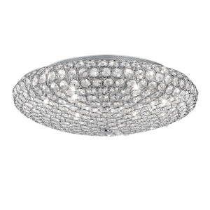 Plafonier cristal Venezian diam.53,5cm KING PL9 CROMO 073255