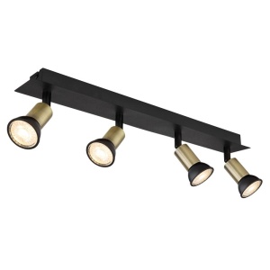 Plafoniera 4L design modern Drew negru, auriu - Img 1