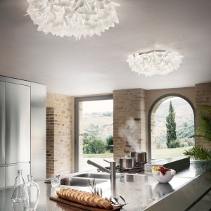 Plafoniera/ Aplica de perete design unicat realizat manual Veli Frunze L, 75cm 55749 universul-luminii.ro