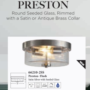 Plafoniera baie metal argintiu satin sticla IP44 Preston 2L 632269 universul-luminii.ro