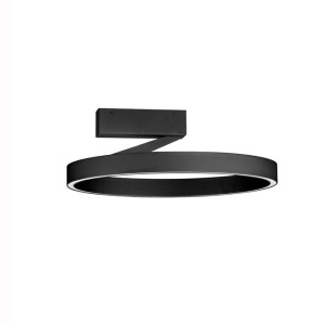 Plafoniera circulara aluminiu negru LED CCT ADALIZ 50cm