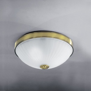 Plafoniera clasic design italian din alama, sticla 3027 RA-PL. 3027/3 102699 universul-luminii.ro