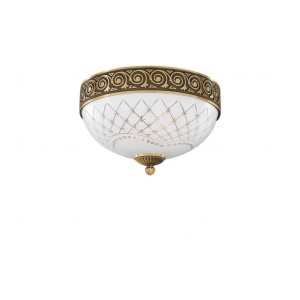 Plafoniera clasic design italian din alama, sticla 7002 RA-PL. 7002/2