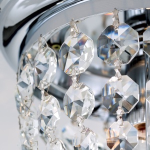 Plafoniera cristal Asfour design elegant lux PLAFOND D-26cm crom 234819 universul-luminii.ro