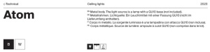 Plafoniera cu 2 spoturi design tehnic Atom negru 182729 universul-luminii.ro
