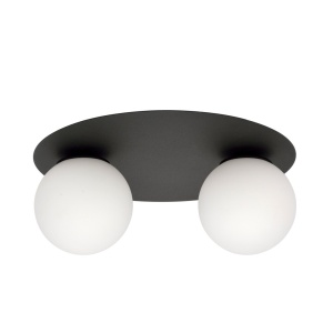 Plafoniera cu 2 surse de iluminat design modern Solar negru 117959 universul-luminii.ro