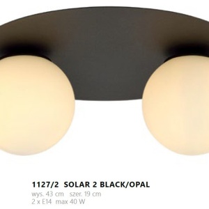 Plafoniera cu 2 surse de iluminat design modern Solar negru 211949 universul-luminii.ro