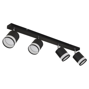 Plafoniera cu 4 Spoturi directionabile metal negru LUCERO 249119 universul-luminii.ro