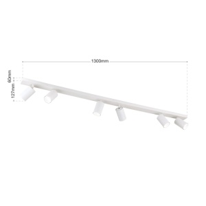 Plafoniera cu 6 Spoturi stil minimalist modern SEAN alba 235429 universul-luminii.ro