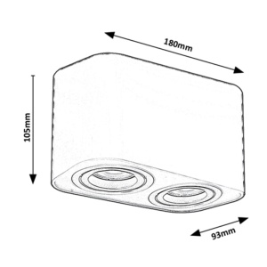 Plafoniera cu spoturi aplicate design minimalist Kobald negru mat - Img 2