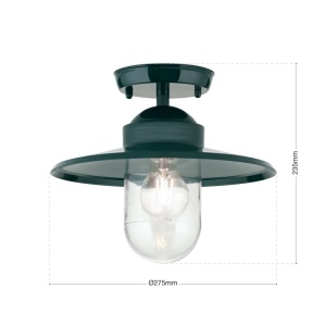 Plafoniera de exterior stil vintage IP44 EDWARD verde 235949 universul-luminii.ro