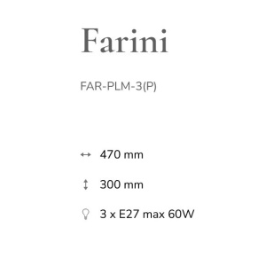 Plafoniera design clasic realizata manual Farini 47cm - Img 3
