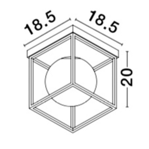 Plafoniera design modern 18,5cm Juliet NVL-9206404 77809 universul-luminii.ro