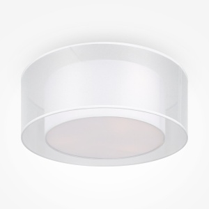 Plafoniera design modern Bergamo alb, transparent