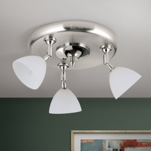 Plafoniera design modern OPALDESIGN 3L, satin 163479 universul-luminii.ro