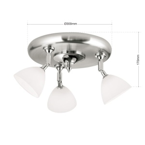 Plafoniera design modern OPALDESIGN 3L, satin 241319 universul-luminii.ro