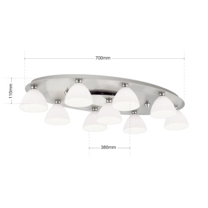 Plafoniera design modern OPALDESIGN 9L, satin 241299 universul-luminii.ro