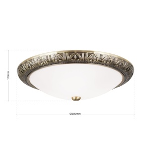 Plafoniera design rustic Pankok DL 7-583/38 bronze OR - Img 8