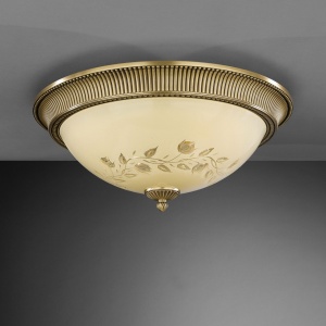 Plafoniera din alama cu sticla decorata design italian D-50cm 6208 101729 universul-luminii.ro