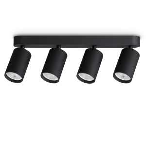 Plafoniera DYNAMITE PL4 LINEAR ROUND NERO