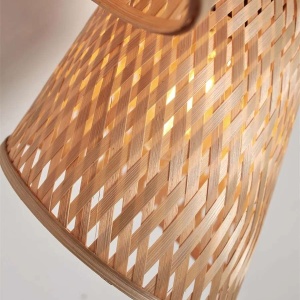 Plafoniera eco din bambus Java 2-Shade nat/15x17, nat - Img 7