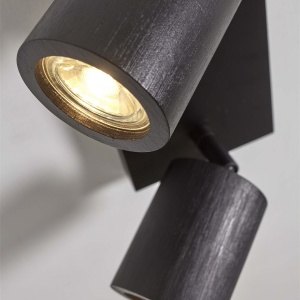 Plafoniera eco din bambus Java/2xGU10, black 182049 universul-luminii.ro