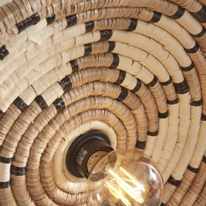 Plafoniera eco din iarba de mare Andros, natur/alb 216969 universul-luminii.ro